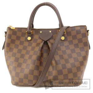 Louis Vuitton Siena Damier Ebene Brown Handbag Canvas